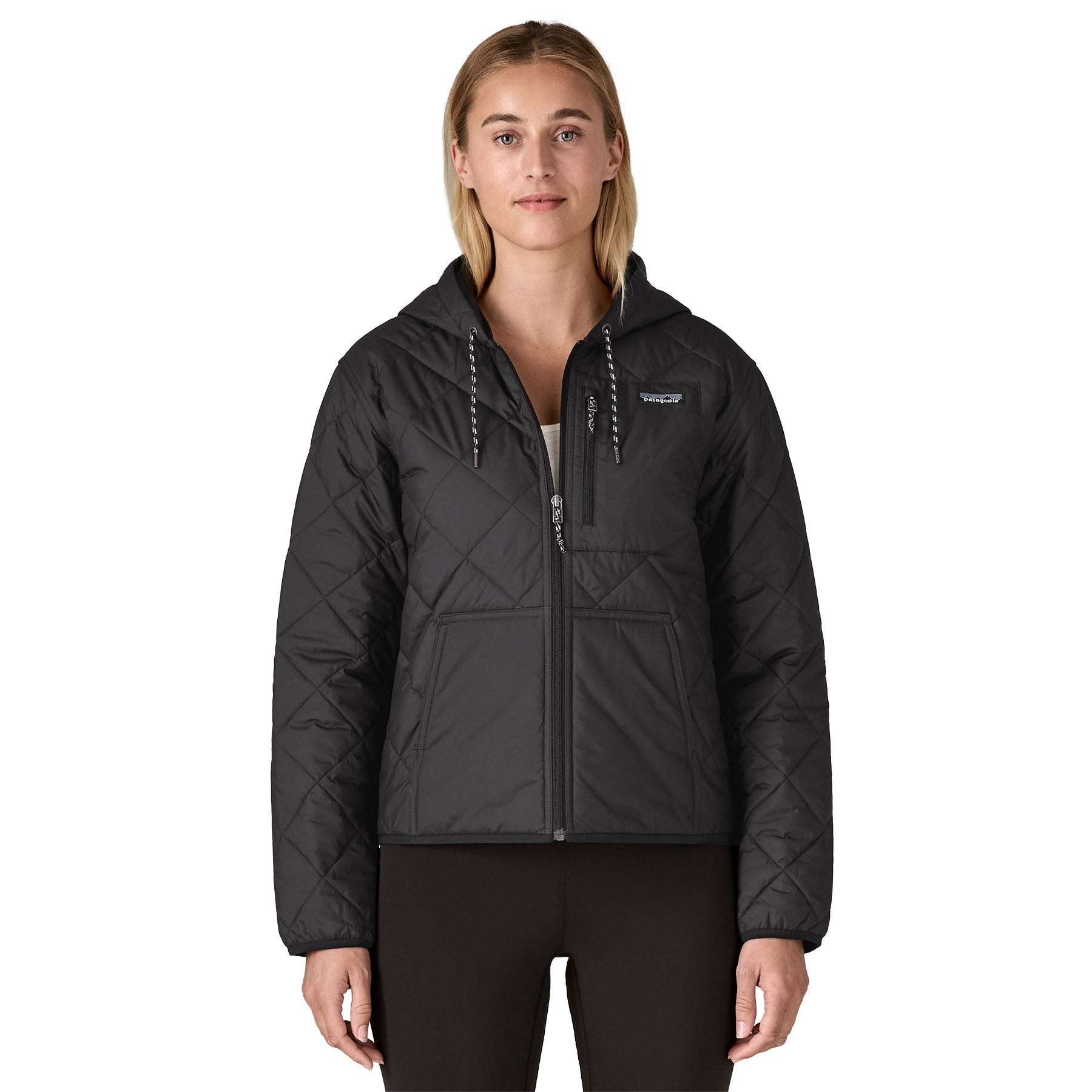 Women's Diamond Quilted Bomber Hoody - Image 2