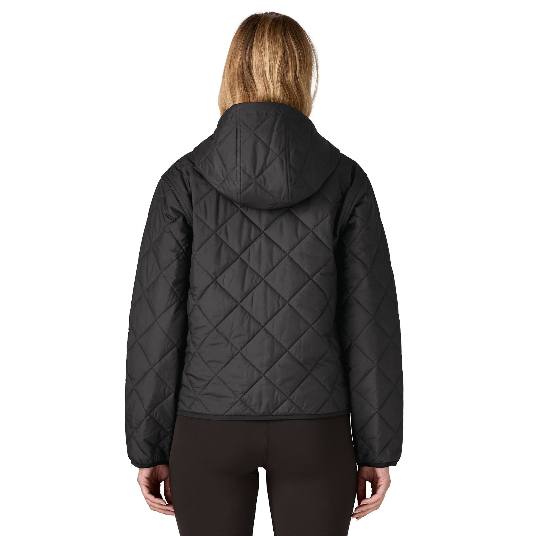 Women's Diamond Quilted Bomber Hoody - Image 3