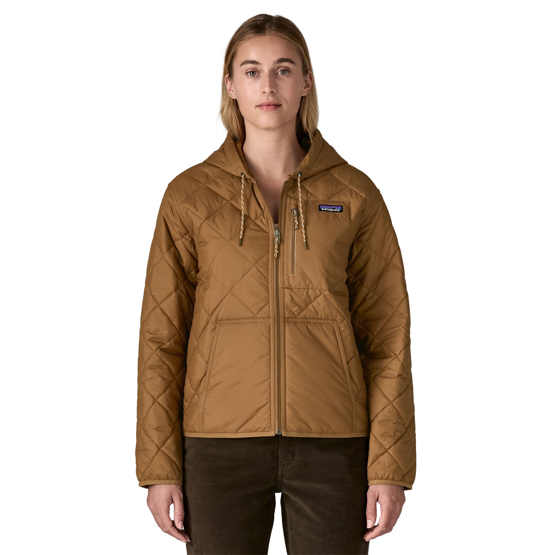 Women's Diamond Quilted Bomber Hoody - Image 2