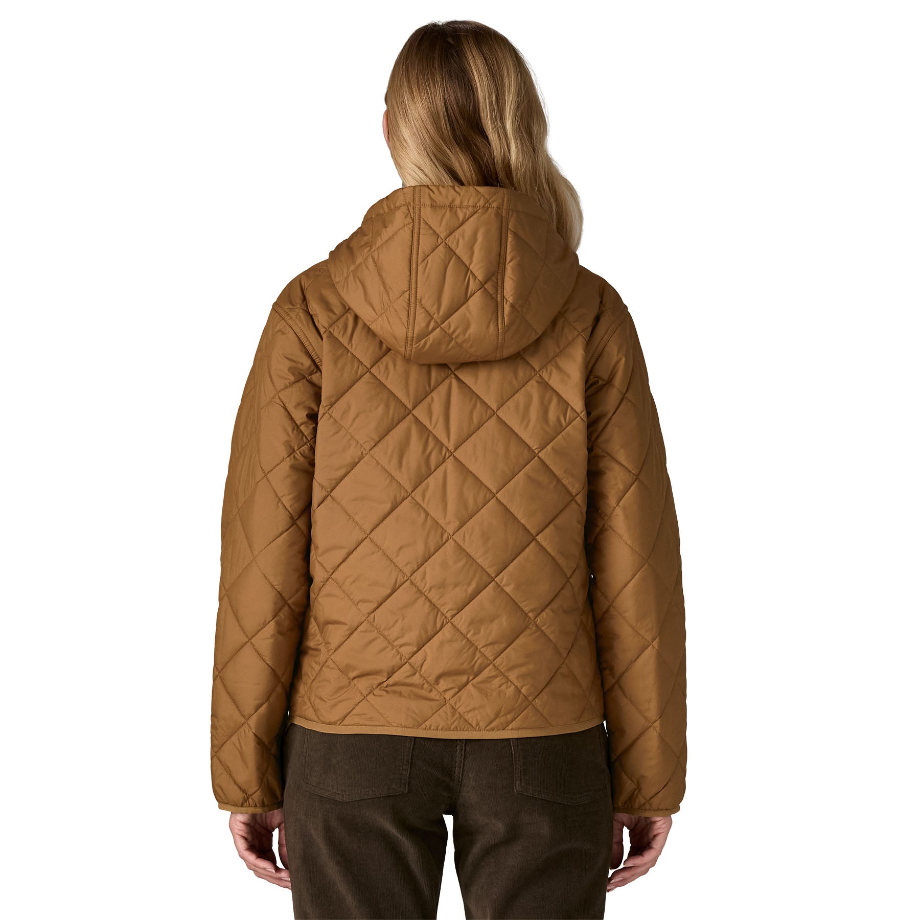 Women's Diamond Quilted Bomber Hoody - Image 3