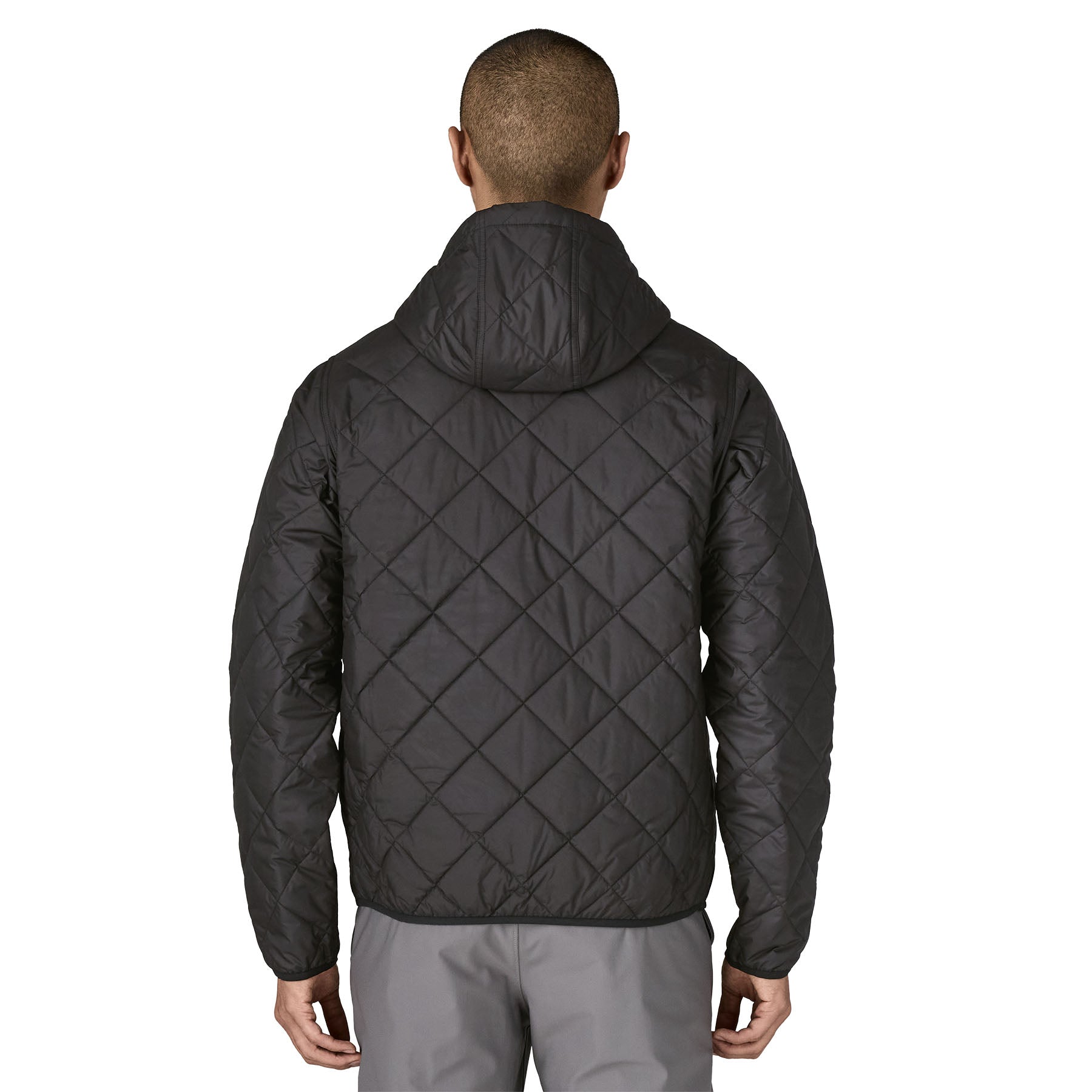 Men's Diamond Quilted Bomber Hoody - Image 3