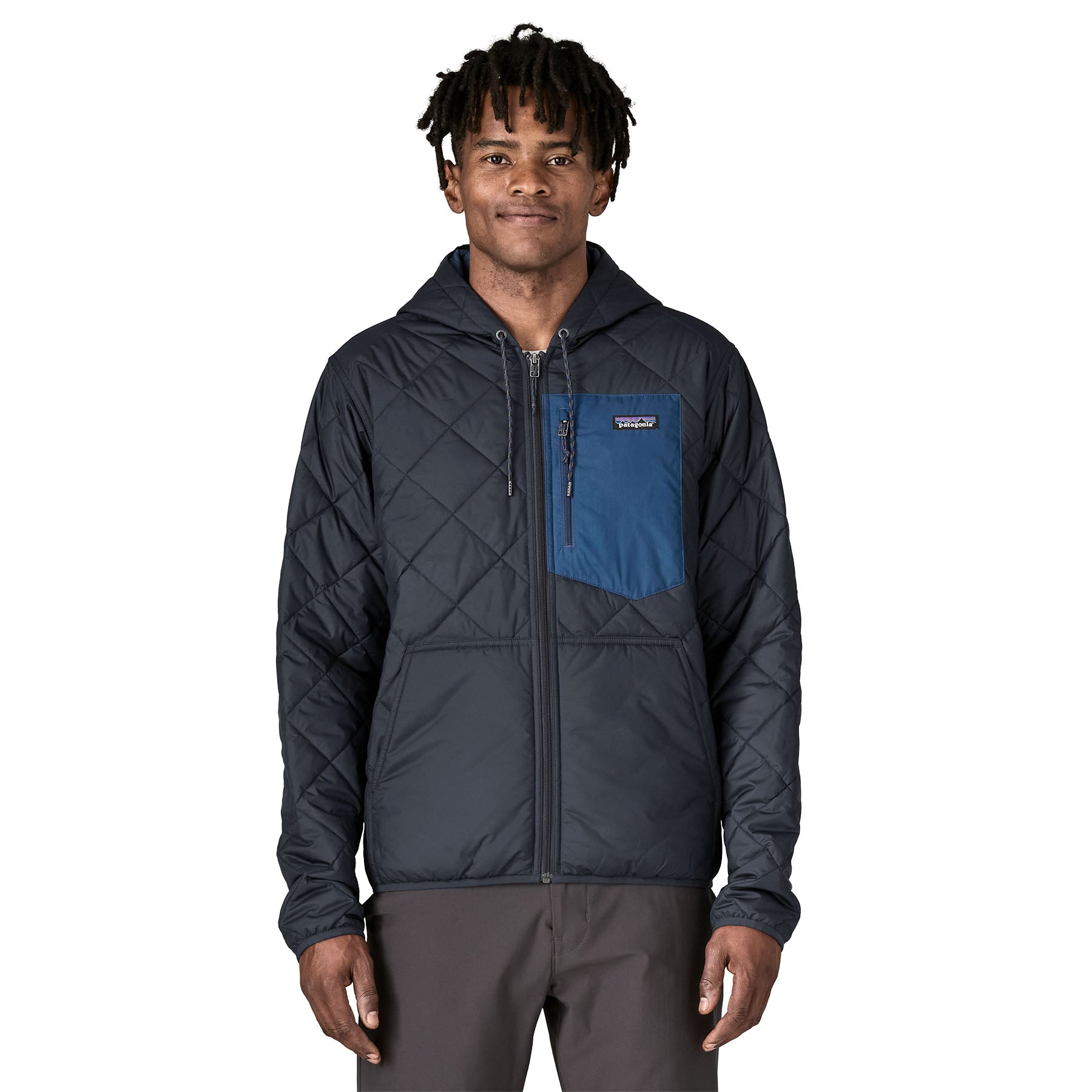 Men's Diamond Quilted Bomber Hoody - Image 3