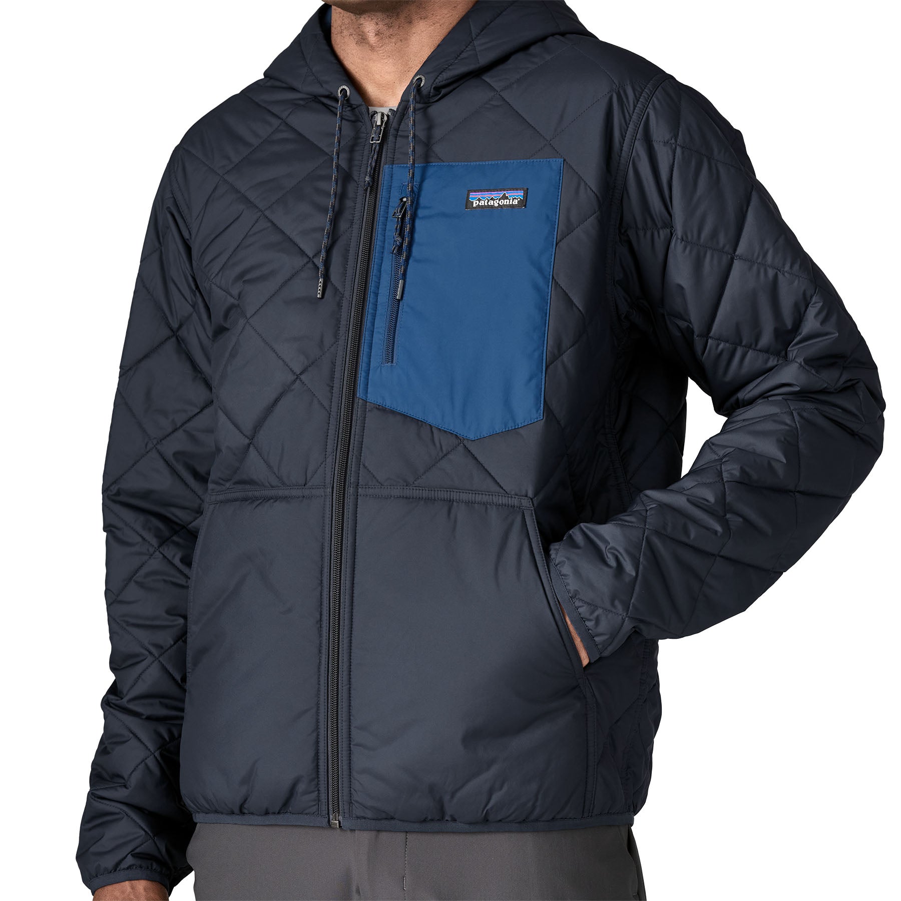 Men's Diamond Quilted Bomber Hoody - Image 7